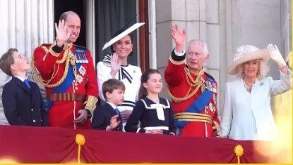 最新画面！凯特王妃在白金汉宫阳台亮相