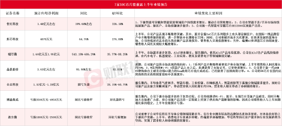 7只SOC芯片股披露上半年业绩预告 瑞芯微同比最高预增近7倍(名单)  第1张