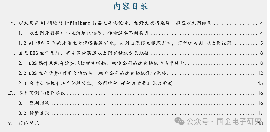 【国金电子】Arista公司深度：高速以太网交换机龙头，有望充分受益 AI以太网组网趋势  第1张