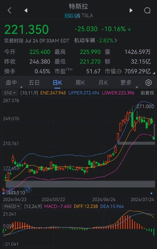 特斯拉股价跌超10% Q2利润不及预期