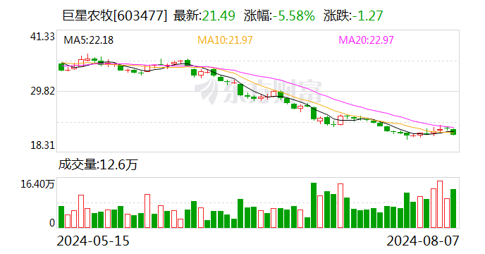 巨星农牧拟调减定增募资额至不超过8亿元 持续专注生猪产业链  第1张