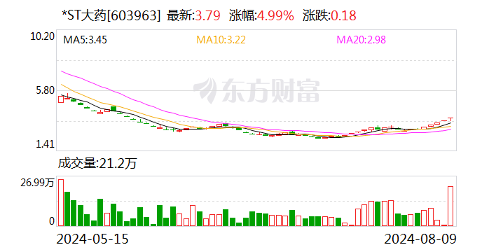 *ST大药：公司股票可能存在被终止上市的风险